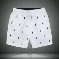 ralph lauren shorts de plage hommes genereux 2013 polo pony white black